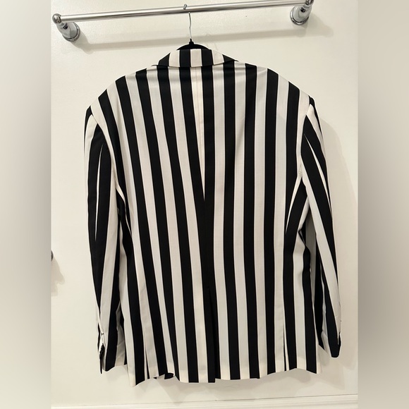 Brand new Versace men’s jacket black and white striped 54 size - Picture 9 of 10